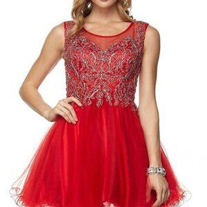 Scoop Neck A-Line Prom Dress JT789